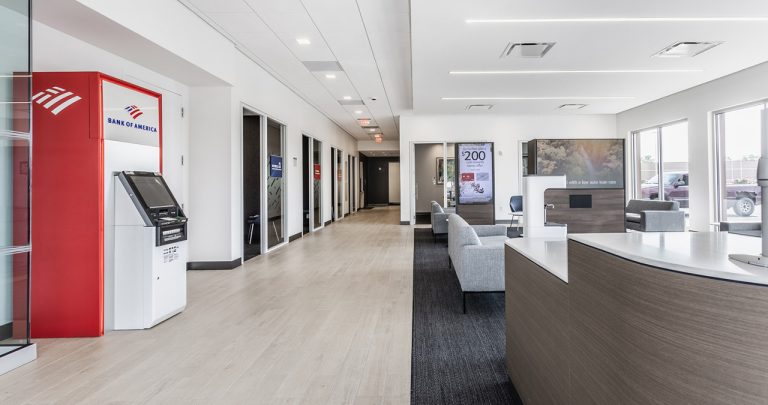 Bank of America, Speedway Financial Center and Drive Thru