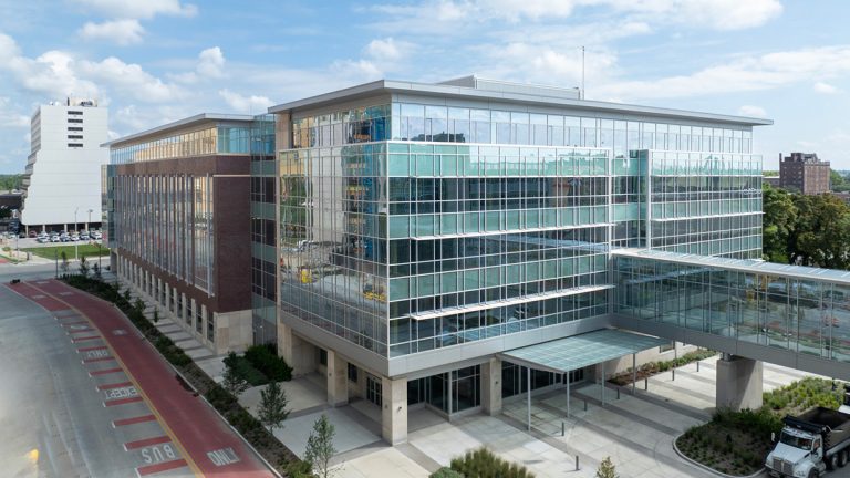 IU Health, Capitol View Building, Sky Bridge and Parking Garage
